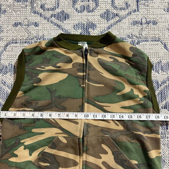 VTG 90's Camo Zipup Jacket Vest Style Thermal Lined SZ Medium - Picture 4 of 5